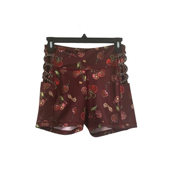 IronYokai Shibari Cherry High Waisted Endless Knots Biker Shorts Size M - Picture 1 of 6
